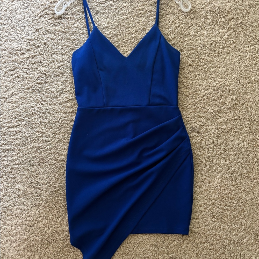 Windsor Royal Blue Asymmetrical Dress